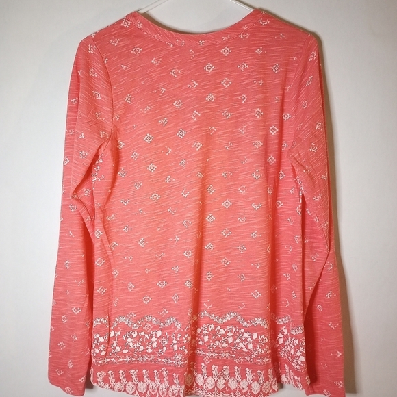 Sonoma pink patterned top size medium - Picture 5 of 7